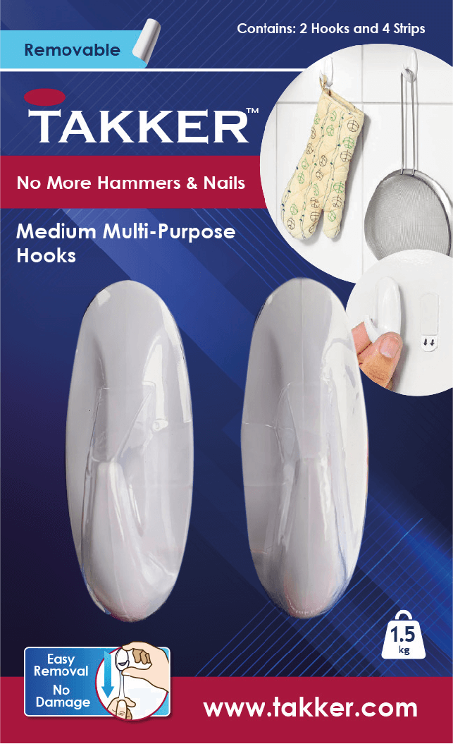 TAKKER MEDIUM MULTI-PURPOSE HOOKS